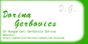 dorina gerbovics business card